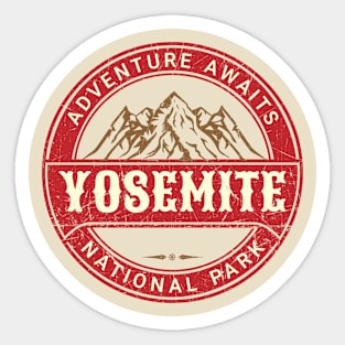 Yosemite - Mountain Stamp Sticker